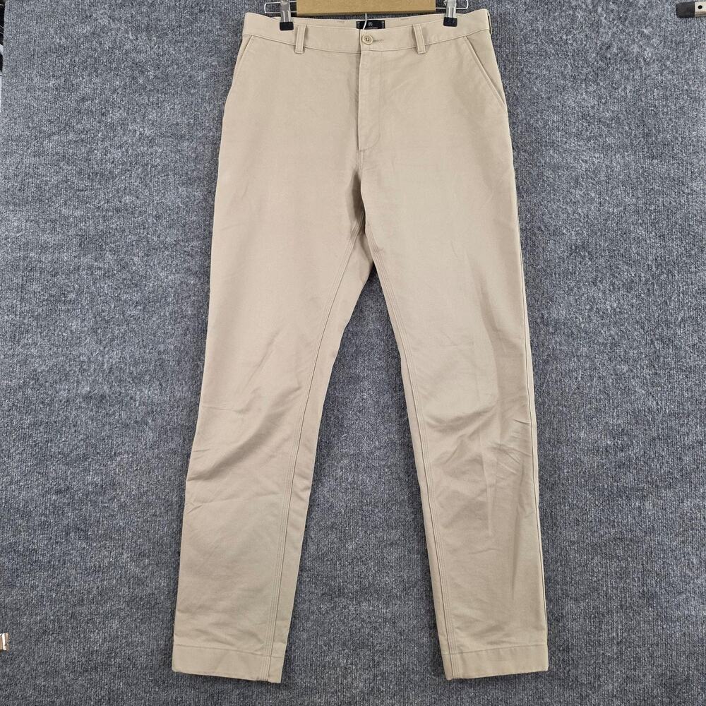 Reigning Champ Pants Mens 31 Cotton Chino Freshman Slim Beige Casual Work Office